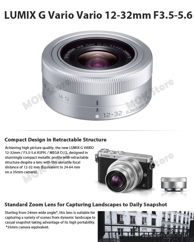 Panasonic LUMIX G VARIO 12-32mm f/3.5-5.6 Lens Silver ASPH MEGA